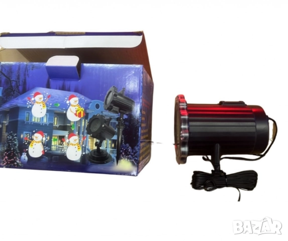 Водоустойчив LED проектор Снежинка за прожектиране на сняг, снимка 4 - Други - 52566648