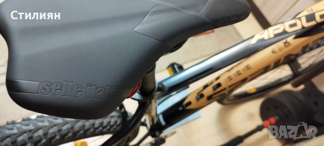 Велосипед SPRINT APOLON 12 скорости, 29", 480 мм, Черен/златен, снимка 6 - Велосипеди - 52059550