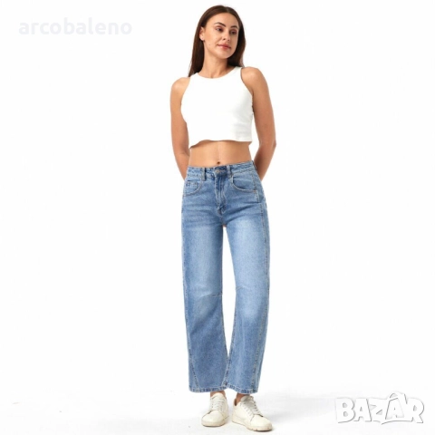 Дамски дънки с висока талия , снимка 2 - Дънки - 51946715