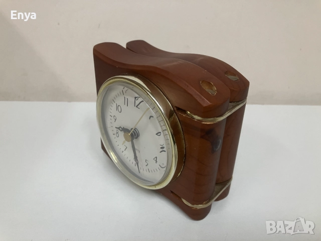 Дървена станция с часовник и термометър - винтидж стил, снимка 3 - Антикварни и старинни предмети - 52582512