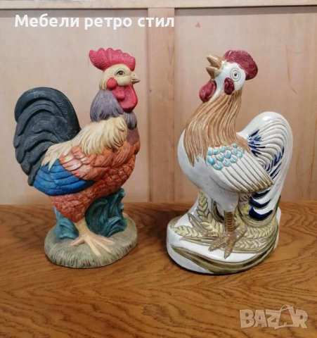 Красиви декоративни фигури на петли, изработени от висококачествена керамика., снимка 6 - Декорация за дома - 53957374