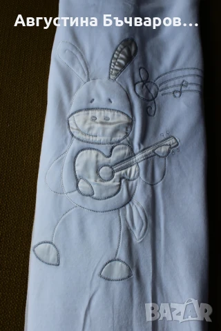 Меко и топло одеялце с бродирано магаренце 104/81см, снимка 2 - Спално бельо и завивки - 51341129