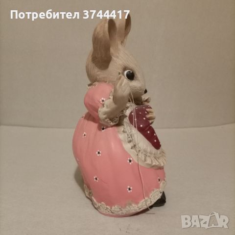 Рядка Находка Очарователна винтаж старинна фигура на Заек изработка от Shawnee Pottery , снимка 4 - Декорация за дома - 45163885