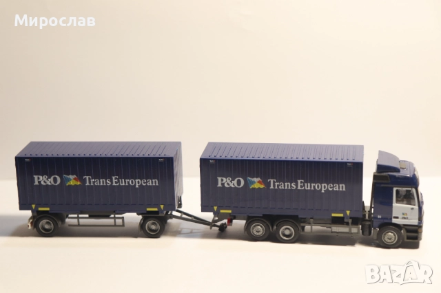 AWM H0 1/87 MERCEDES ACTROS КОНТЕЙНЕР КАМИОН МОДЕЛ, снимка 6 - Колекции - 52354556