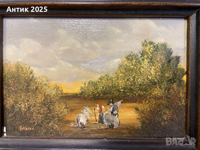 Пасторален вечер (Gerhard), снимка 4 - Антикварни и старинни предмети - 52050371