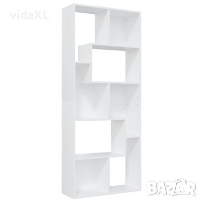 vidaXL Шкаф библиотека, бял, 67x24x161 см, ПДЧ(SKU:801877