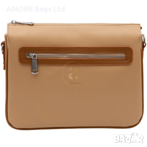 Ежедневна дамска чанта AMORE Ludovica - Pudra & Tan