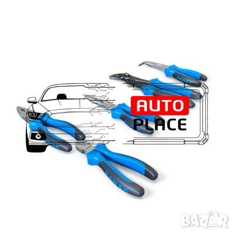 Комплект професионални клещи 5 части Hawek, снимка 4 - Клещи - 53955595