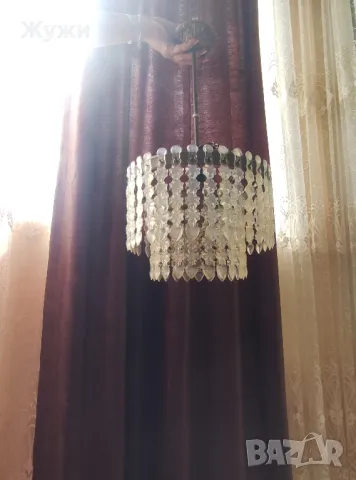 Красив полилей с висулки.НОВИ абажури , снимка 6 - Полилеи - 49696648