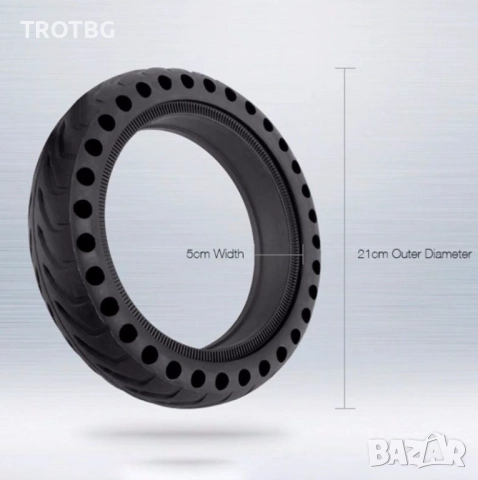 Плътна гума 8.5×2 за Xiaomi 1S / M365 / Pro / Pro2 и Gotrax G4 / Xr / V2, снимка 2 - Други спортове - 52587865