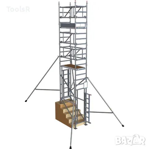 алуминиево скеле Скеле за стълбище - 7м с лесен монтаж и демонтаж Под наем!!!, снимка 1 - Други инструменти - 47089309