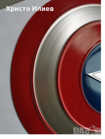 Щит на Капитан Америка Captain America 60см реалистичен модел метален, снимка 7 - Други - 53221959