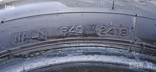 2бр зимни гуми 195/55R15. Firestone Winterhawk3. DOT 2418. 5 мм дълбочина на шарката...., снимка 2 - Гуми и джанти - 51267521