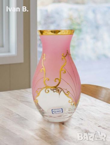Кристална ваза Bohemia (Чехия), снимка 1 - Вази - 46100412