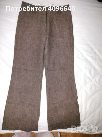 Кафяв ленен панталон на H&M, снимка 1 - Панталони - 45730219