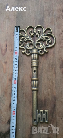 Много голям чугунен ключ– 34см, снимка 2 - Антикварни и старинни предмети - 53698873