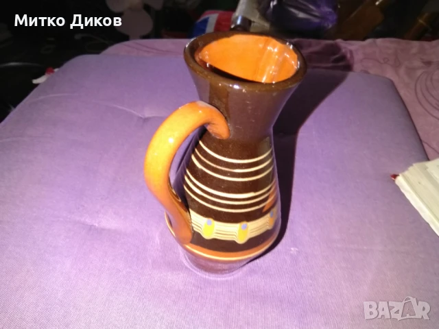 Малка ваза керамика Н-150мм и фи 50мм, снимка 2 - Вази - 51093979