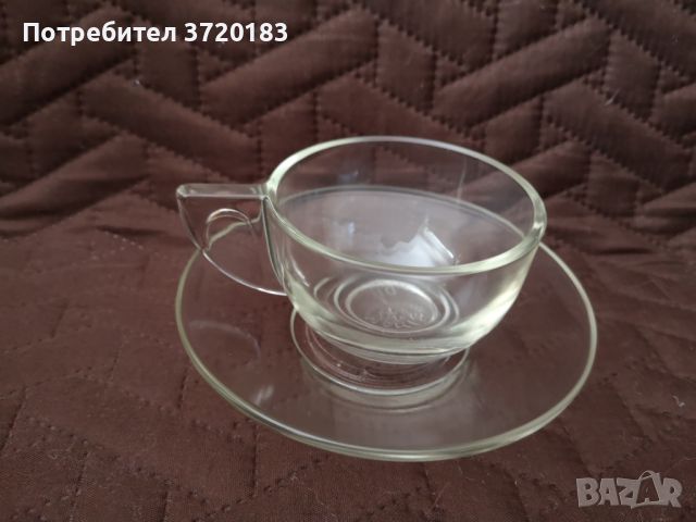 Сервиз за кафе - йенско стъкло от 4 бр. чаши, снимка 2 - Сервизи - 45538023