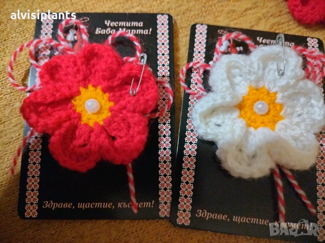 Мартеница цвете символ на нежност и красота, снимка 3 - Декорация за дома - 53363388