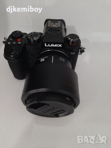 фотоапарат Panasonic Lumix S5 + обектив Panasonic Lumix S 50mm f/1.8, снимка 1 - Фотоапарати - 46287643