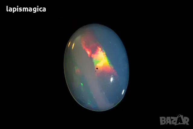 Етиопски опал 1.81ct овален кабошон, снимка 2 - Други - 49635321