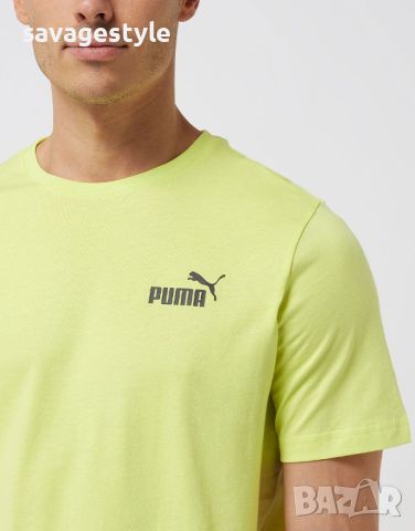 Мъжка тениска PUMA Ess Small Logo Tee Yellow, снимка 3 - Тениски - 46421677
