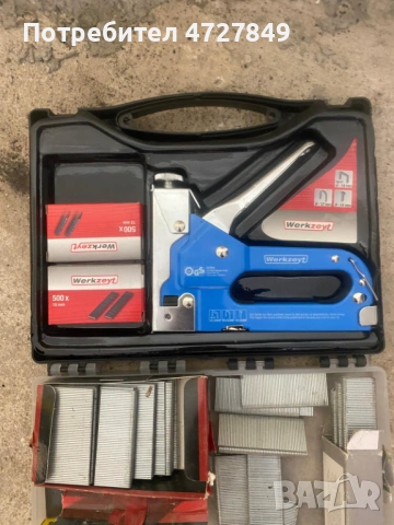 Спешно! Ръчен строителен такер – Метален – Включва пълнител (скоби), снимка 2 - Други инструменти - 53377195