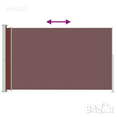 vidaXL Прибираща се дворна странична тента, 180x300 см, кафява（SKU:313402）, снимка 3 - Градински мебели, декорация  - 48993288