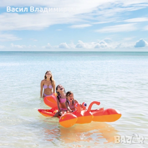 Надуваем омар 213см Intex Lobster Ride-On, снимка 4 - Надуваеми играчки - 53506717