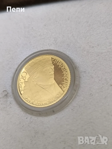 20 златни евро Ватикана"200-годишнина от смъртта на папа Пий VII, снимка 2 - Нумизматика и бонистика - 52718539