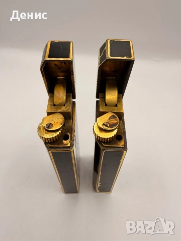 🟨 Две винтидж запалки Cartier – черен лак и позлата (Франция), снимка 2 - Антикварни и старинни предмети - 52847428