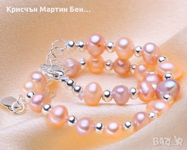 Гривна с Естествени сладководни перли , снимка 7 - Гривни - 53834749