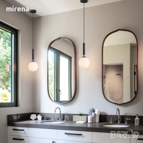 Висяща лампа Сребърна, модерна, кухненски остров индустриална, селска,, снимка 2 - Лампи за баня - 53420899