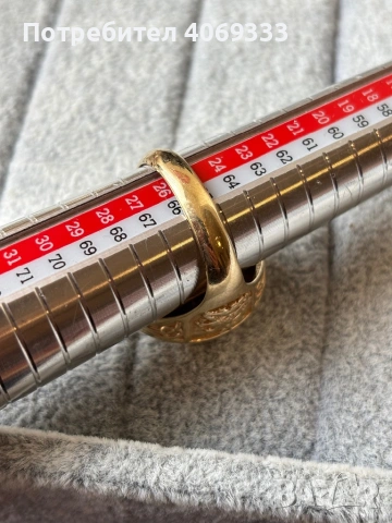 Златен пръстен с монета  14к 12.72гр 66размер (21мм) , снимка 5 - Пръстени - 53463509