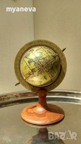 Vintage , дървен глобус. , снимка 5 - Антикварни и старинни предмети - 46021380