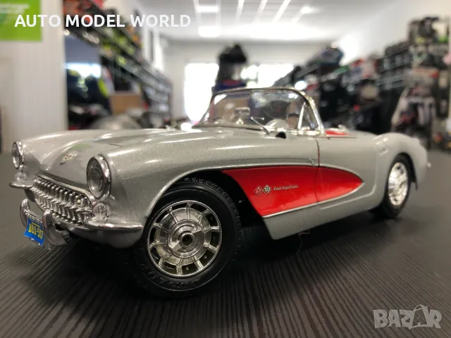 Метална колекционерска количка BBURAGO CHEVROLET CORVETTE 1957, снимка 1 - Колекции - 46970459