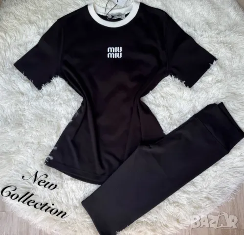 дамски комплекти тениска miu miu къс клин рипс , снимка 3 - Комплекти - 50332373