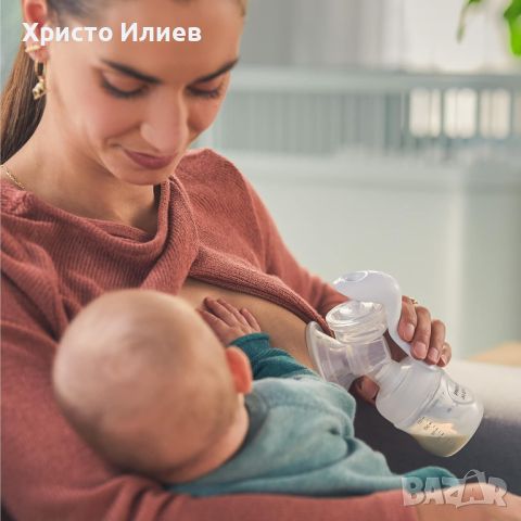 НОВ Комплект ръчна помпа за кърма Philips Avent шише подложки четка , снимка 4 - Помпи за кърма - 46702862