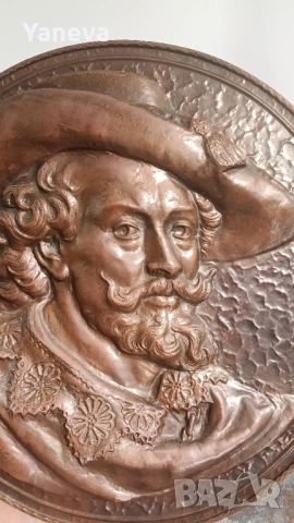 Рубенс , фламандски бароков художник , медно пано , барелеф. , снимка 4 - Декорация за дома - 53988910