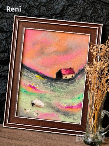 Крадците на семена, картина оригинал, пастел, снимка 3 - Картини - 52824667