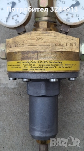 Ацетиленов редуктор за налягане PEGO-ZDA-25, снимка 7 - Други инструменти - 52028642