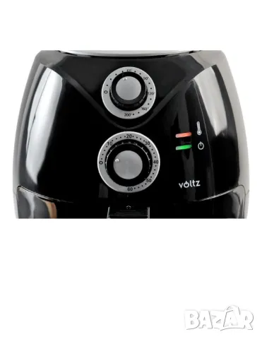 Фритюрник AirFryer, 1600W, 3л., горещ въздух, таймер, до 200°C, черен, снимка 4 - Други стоки за дома - 47231355