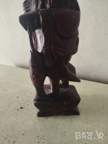 стара дървена статуетка, снимка 2 - Други ценни предмети - 46136114
