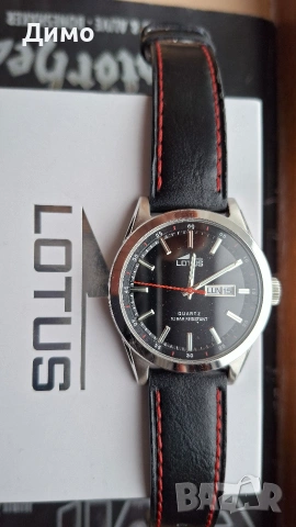 Ръчен часовник Lotus с верижка от естествена кожа, снимка 2 - Мъжки - 53506294
