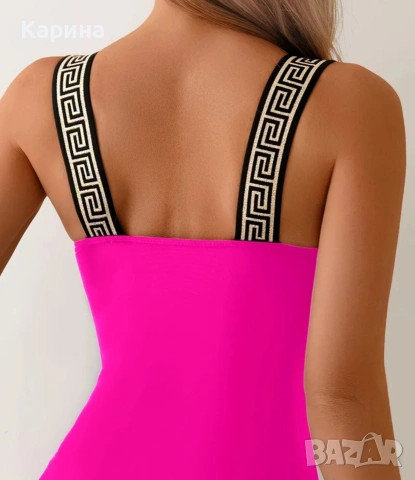 Цял бански в цикламен цвят, снимка 2 - Бански костюми - 53091503