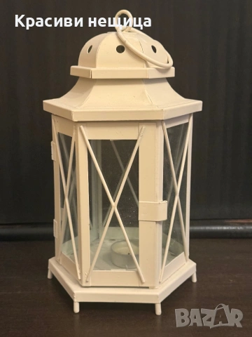 Метален фенер с шестоъгълна форма, снимка 4 - Декорация за дома - 53341515