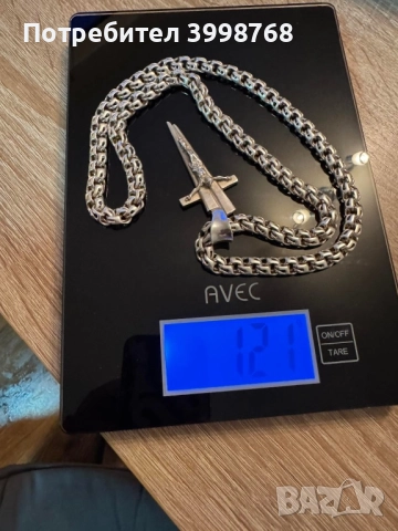 Сребърен ланец със кръст, снимка 3 - Колиета, медальони, синджири - 52877505
