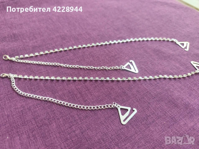 Сребърни презрамки за сутиен с кристали – регулиращи се за сватба, бал, снимка 5 - Сватбени аксесоари - 50778641