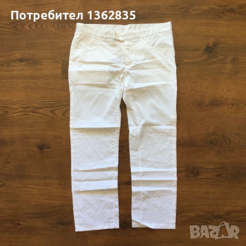 НОВ оригинални мъжки бял летен тънък панталон PRADA размер 52 / L