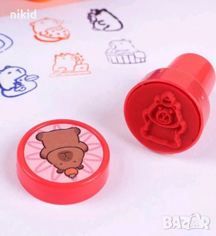 12 бр сет печати печата печат Капибара Capybara печатчета , снимка 7 - Други - 51255523